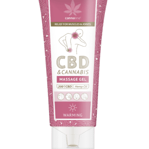 Cannaline CBD warming massage gel bottle 200ml