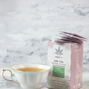 Cannaline CBD herbal tea box with teabags