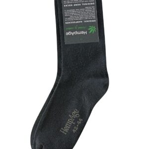 Black hemp organic cotton socks black unisex by HempAge