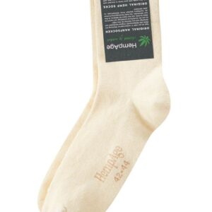 White hemp organic cotton socks, unisex, by HempAge