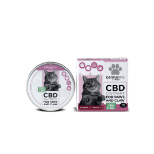 Cannaline CBD Ointment for Paws and Claw for Cats, 50ml tin with box, 100mg CBD veterinary paw care product