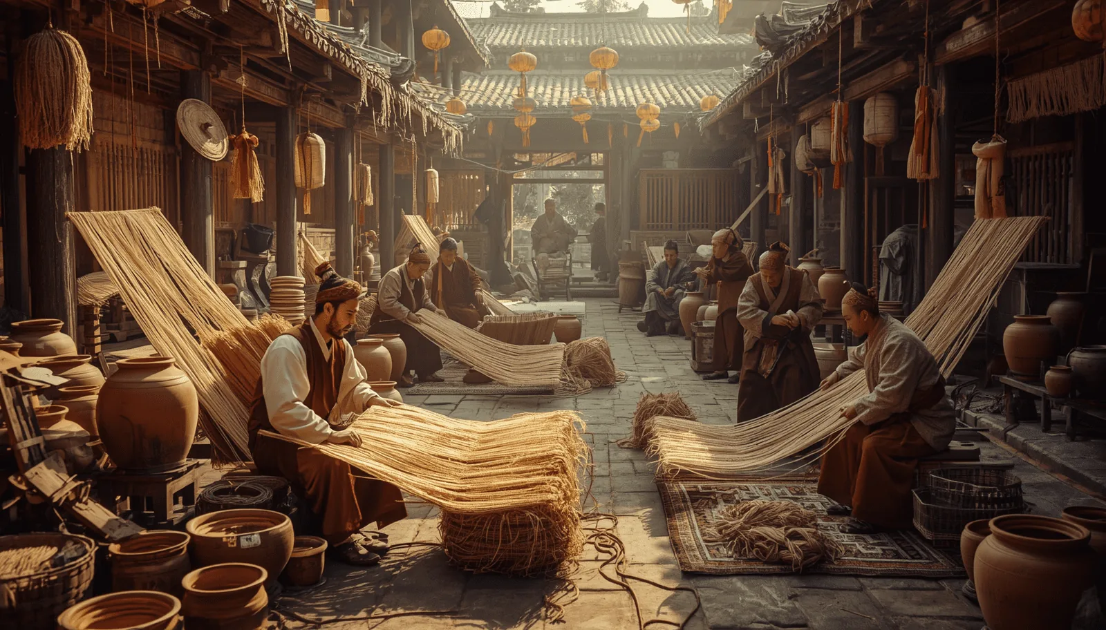 Ancient Chinese marketplace