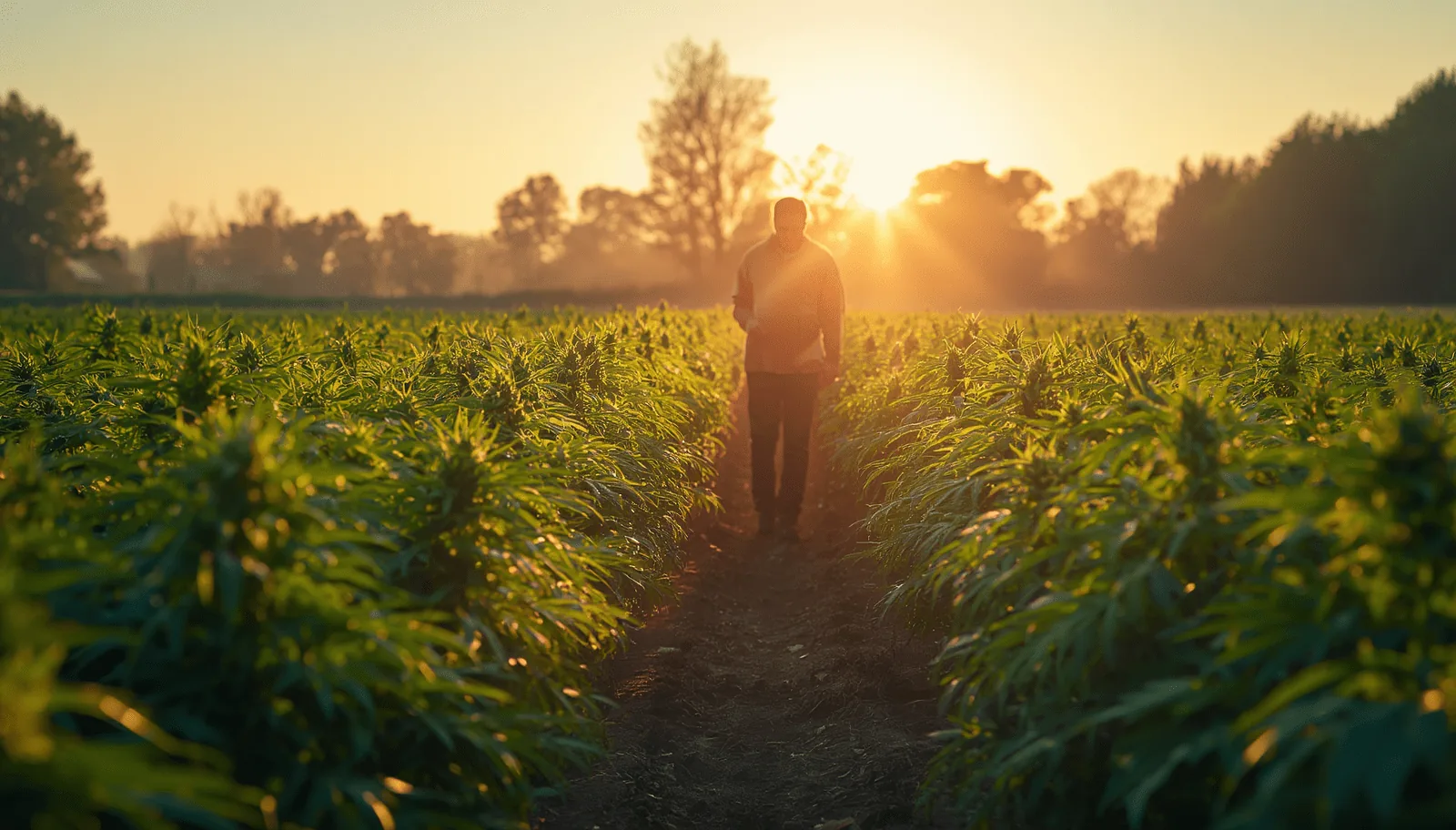 Modern European hemp farm